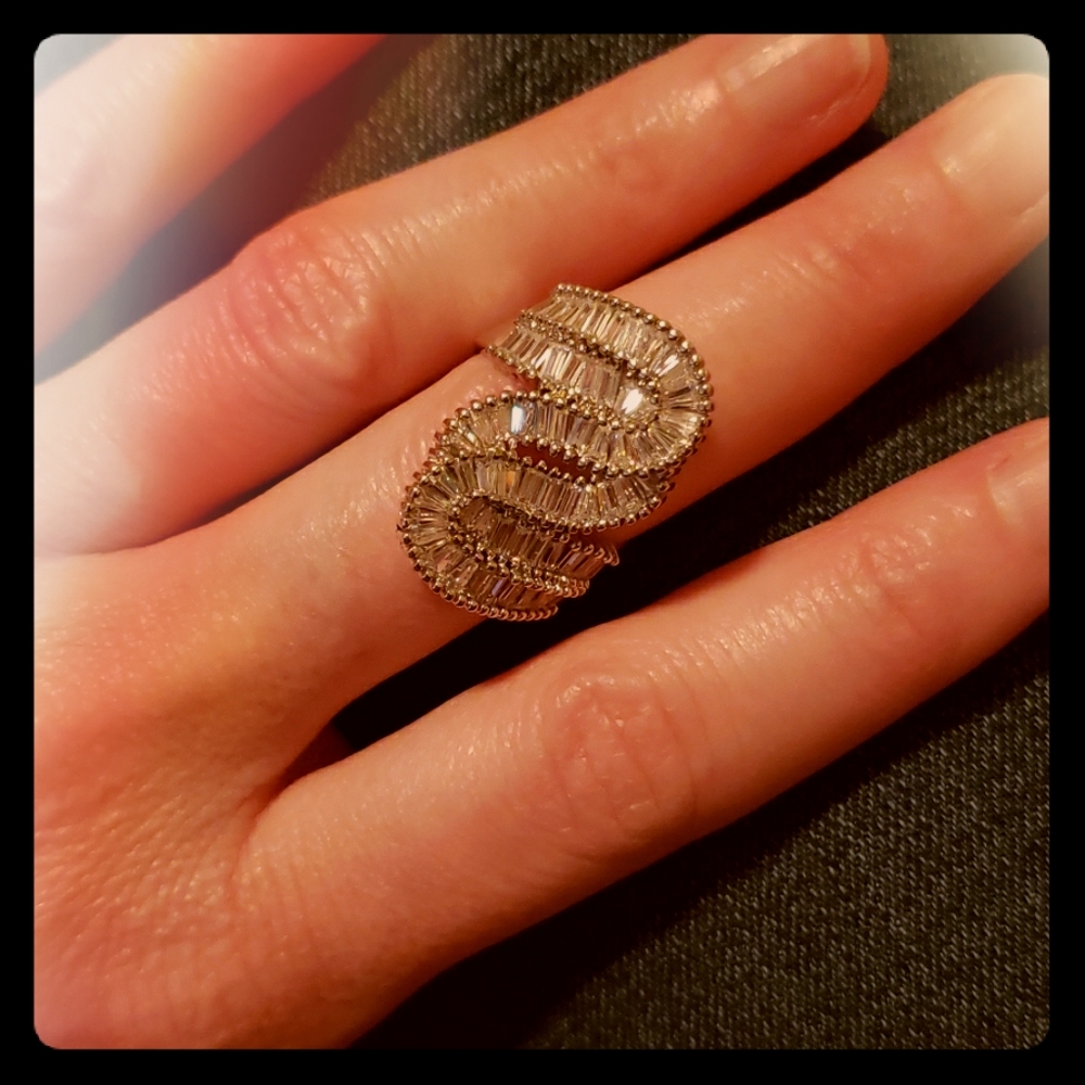 💍 Size 10 CZ Art Deco Ring